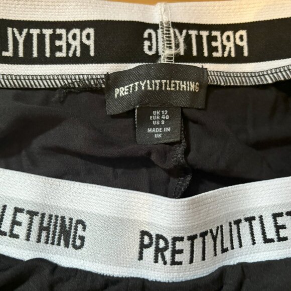 (NWOT) PRETTYLITTLETHING Tape Black PJ Trousers - Picture 6 of 6